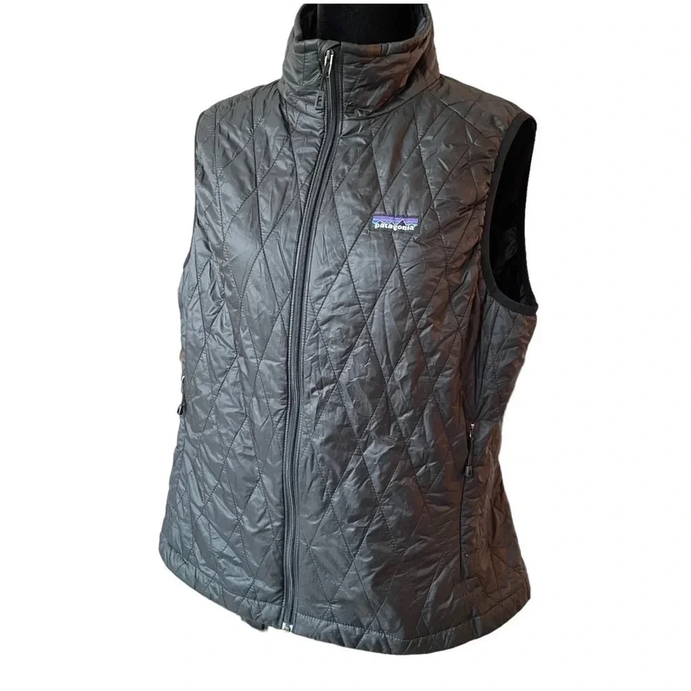 Patagonia Nano Puff Black Vest Insulated Full Zip Women’s